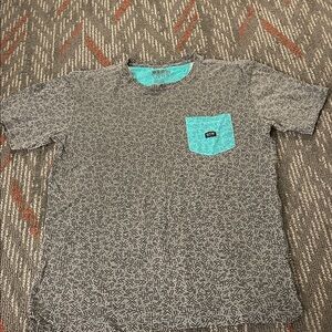 Vans Gray Tee with Blue Pocket